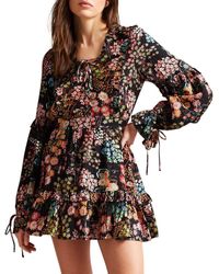 Ted Baker - Hendria Mini Dress With Ruffle Details - Lyst