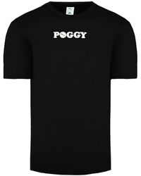 PUMA - X Poggy Logo Top Short Sleeve Crew Neck Black T-shirt 576749 01 Cotton - Lyst