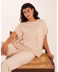 Blue Vanilla - Oversized Button Shoulder Top - Lyst