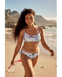 Mountain Warehouse - 'Atlantic' Printed Tie Back Bikini Top Scoop Neck Summer Beach Swimwear Fabric - Lyst