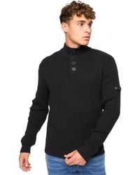 Crosshatch - Wellburys Chunky Knit Jumper Cotton - Lyst