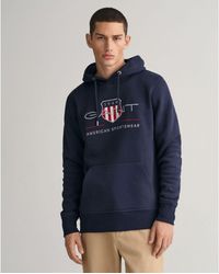 GANT - Regular Fit Archive Shield Pullover Hoodie - Lyst