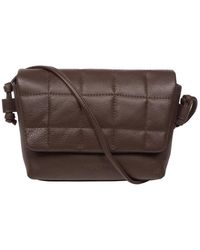 Pure Luxuries - 'Zoey' Hot Fudge Nappa Leather Cross Body Bag - Lyst