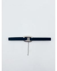 SVNX - Faux Suede Choker Necklace With Metal Center Charm - Lyst