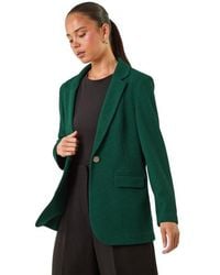 Roman - Petite Textured Buttoned Blazer - Lyst