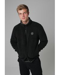 Tokyo Laundry - Funnel Neck Sherpa Zip-Through Fleece - Lyst