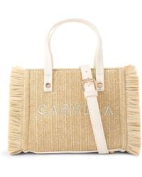 Carvela Kurt Geiger - Frame Raffia Micro Bag - Lyst