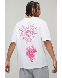 BoohooMAN - Oversized Marvel Spider- License Printed T-Shirt - Lyst