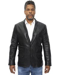 Infinity Leather - Slim 2 Button Blazer Jacket-London - Lyst