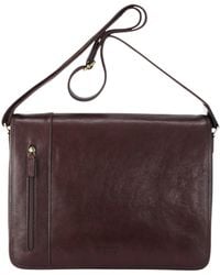 Infinity Leather - Genuine Laptop Satchel Messenger Shoulder Bag - Lyst