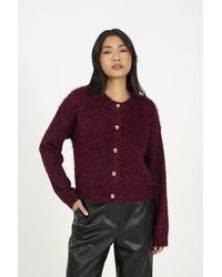 Brave Soul - Fluffy Tinsel Knit Cardigan - Lyst