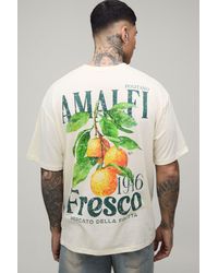 BoohooMAN - Tall Oversized Amalfi Lemon Print T-Shirt - Lyst