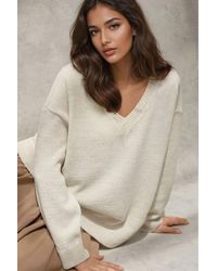 Hiccup - Thick Knit V-Neck Sweater - Lyst