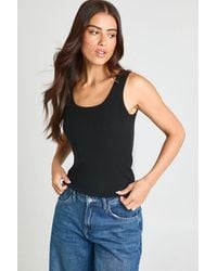 Boohoo - Scoop Neck Knitted Vest - Lyst