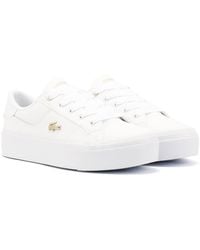 Lacoste - Ziane Platform Leder Turnschuhe - Lyst
