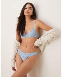 Free People - Underwire Broderie Bra - Lyst