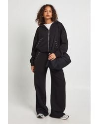Boohoo - Stitch Detail Zip Through Hoodie And Wide Leg Jogger Tracksuit - Lyst