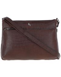 Ashwood Leather - 'Bridge' Croc Print Real Shoulder Bag - Lyst