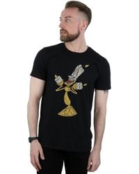 Disney - Beauty And The Beast Lumiere Distressed T-Shirt Cotton - Lyst