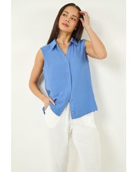 Roman - Petite Button Front Blouse - Lyst