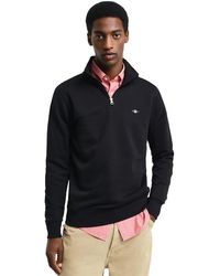 GANT - | Sweatshirt Met Halve Rits - Lyst