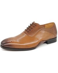 HX London - Hillingdon Leather Lace Up Brogue Oxford Shoes - Lyst