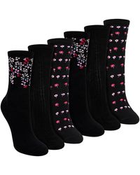 Sock Snob - 6 Pairs Ladies Floral Pattern Socks - Lyst
