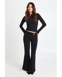 Boohoo - Double Layer Slinky Flare With Trim Detail - Lyst