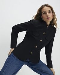 River Island - Jacket Pocket Detail Structured - Lyst