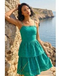 D.u.s.k - Tiered Broderie Dress - Lyst