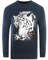 Roberto Cavalli - Tiger Silhouette Logo Sweatshirt Textile - Lyst