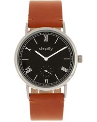 Simplify - The 5100 Leather-Band Watch - Lyst
