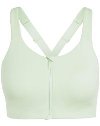 adidas - Tlrdim Lux Zipped Non Wired High Impact Sports Bra - Lyst