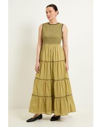 Wallis - Summer Cotton Dobby Maxi Dress - Lyst