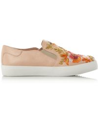 Dune - Ladies Espyy Embroidered Slip On Shoes - Lyst