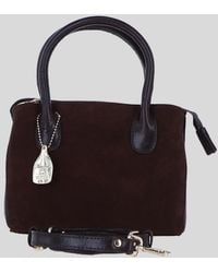 Ashwood Leather - Genuine And Suede Handbag With Detachable Crossbody Strap - Lyst