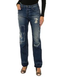 Armani - Long Worn And Torn Effect Denim Pants 6Y5990-5D3Uz - Lyst