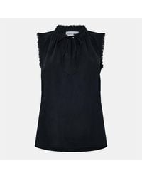 Bella Dahl - Fringe Tie Neck Relaxed Fit Sweatshirt - Lyst