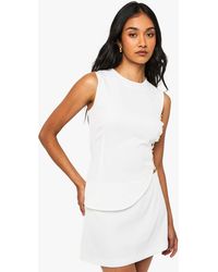 Boohoo - Studded Asymmetric Tailored Top - Lyst