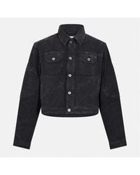 Off-White c/o Virgil Abloh - Off Solid Patterned Varsity Jacket - Lyst