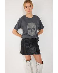 No Matter What - Kohle Säure Stein Rundhals Komfort T-Shirt - Lyst