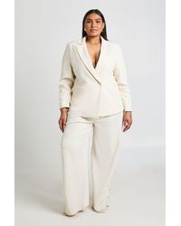 Boohoo - Plus Trim Tailored Trouser - Lyst