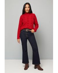 Wallis - Petite Bobble Cable Crew Jumper - Lyst