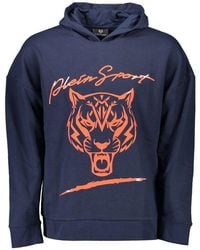 Philipp Plein - Blauer Baumwoll Herren Pullover Hoodie - Lyst