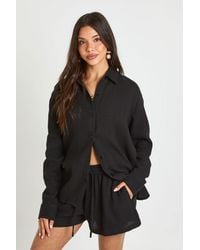 Boohoo - Oversized Long Sleeve Shirt - Lyst