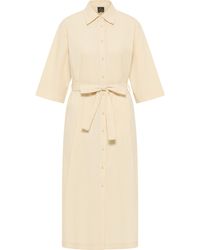 Dreimaster - Overhemd Jurk Lichtbeige - Lyst