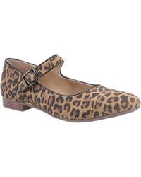Hush Puppies - Melissa Leopard Suede Mary Janes (bruin/zwart) - Lyst
