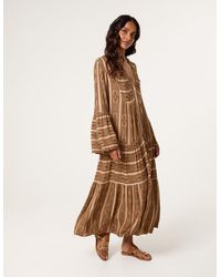 Blue Vanilla - V Neck Aztec Smock Dress - Lyst