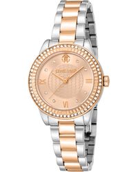 Roberto Cavalli - Stainless Steel Two Tone & Rose Color Watch - Lyst