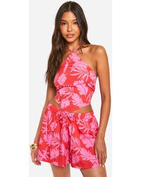 Boohoo - Printed Flippy Shorts - Lyst